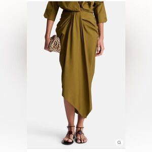 A.L.C Rhodes  draped cotton midi skirt size 2